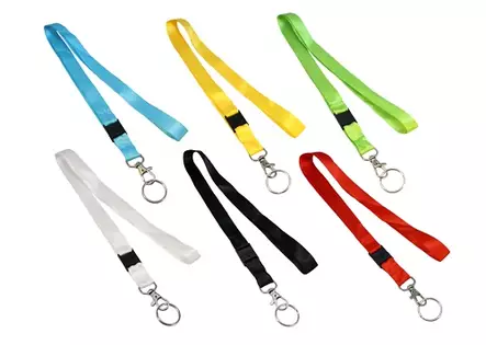 Kaulanauha valkoinen satiini karabiinihaalla ja avainrenkaalla - Avainkaapit, avaimenperät ja avainketjut - 67732 - 2