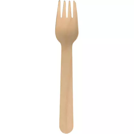 Kertakäyttö haarukka Abena 100 kpl puinen - Kertakäyttöastiat - 70072 - 1