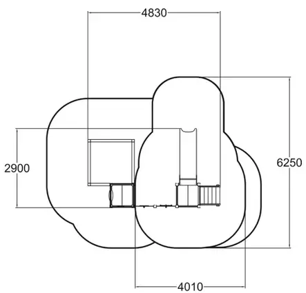 Leikkikeskus Lisa 2:lla katolla 104510M-A4 Lappset ABC - Monitoimitelineet - 60552 - 2