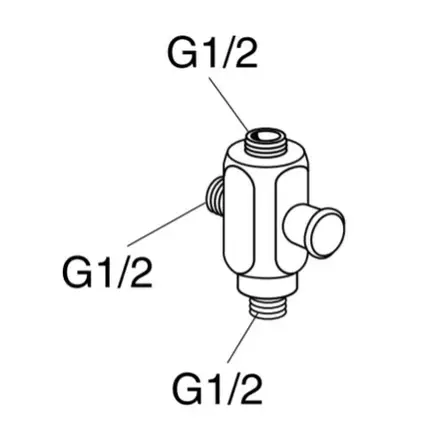 Vaihdin kiinteälle suihkulle Gustavsberg GB41637320 - Gustavsberg varaosat ja työkalut - 69242 - 1
