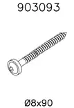 Erikoisruuvi 903093 Torx / RST Ø8 x 90 mm Lappset varaosa - Leikkivälineiden varaosat - 63932 - 1