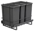 Jätelajitteluvaunu LM 65/3 3 sankoa antrasiitti - Astiakaapin tarvikkeet, Jätevaunut - 55082 - 1