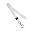 Kaulanauha valkoinen satiini karabiinihaalla ja avainrenkaalla - Avainkaapit, avaimenperät ja avainketjut - 67732 - 1