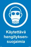 Käytettävä hengityksensuojaimia muovi 200 x 300 mm - Ohjekilvet - 72222 - 1
