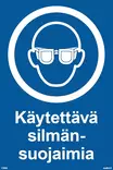 Käytettävä silmiensuojaimia muovi 200 x 300 mm - Ohjekilvet - 66442 - 1