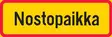 Nostopaikka lisäkilpi liikennemerkkialumiini R1 600 x 200 mm - Liikennemerkin lisäkilvet - 68432 - 1