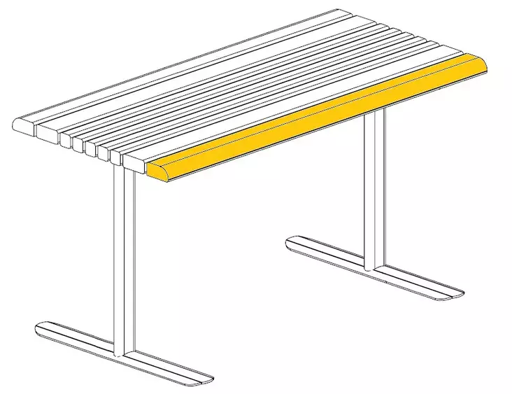 Pöydän reunapuu Park Place 003451-652SP tiikinpunainen Lappset - Pöytä-penkki ryhmät - 74762 - 1