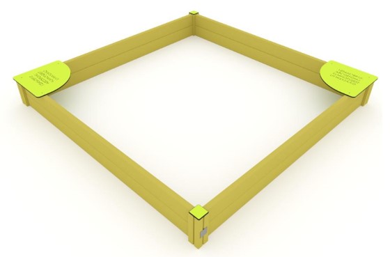 Hiekkalaatikko 2,5 x 2,5 m Lappset - Hiekkalaatikot - 71952 - 1