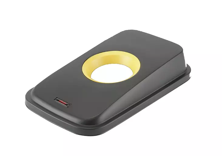 Jäteastian kansi Geo lajittelu pyöreä suuaukko keltainen 29 x 49 x 9 cm - Roskakorit, poljinastiat - 5422 - 1