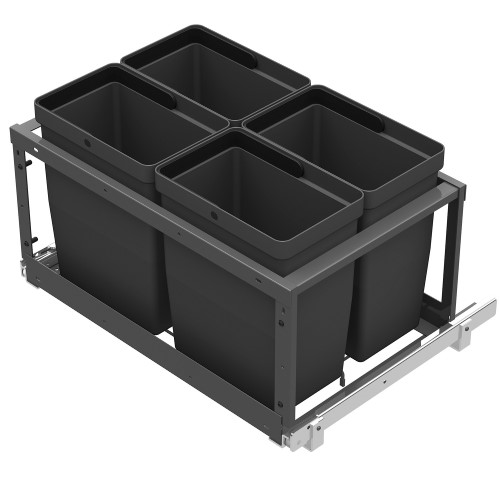 Jätelajitteluvaunu LM 70/4 4 sankoa antrasiitti - Astiakaapin tarvikkeet, Jätevaunut - 67382 - 1