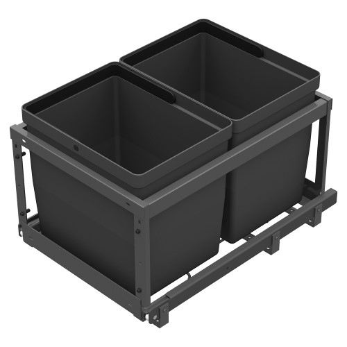 Jätelajitteluvaunu LM 77/2 Eco 2 x 16 L sankoa antrasiitti - Astiakaapin tarvikkeet, Jätevaunut - 4432 - 1