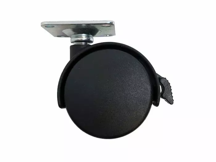 Kalustepyörä 50 mm laattakiinnityksellä ja jarrulla - Kiintokalusteiden tarvikkeet - 75392 - 1