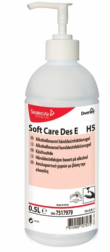 Käsihuuhde Soft Care Des E H5 500 ml pumppupullo - Siivousaineet - 12572 - 1