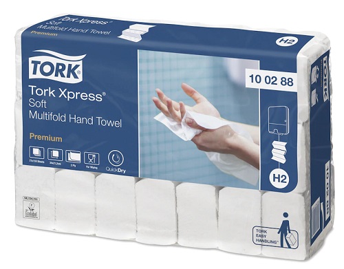 Käsipyyhe Tork Xpress Soft Multifold H2 Premium 100288 valkoinen - WC- paperit, Käsipyyhkeet, Annostelijat - 67792 - 1