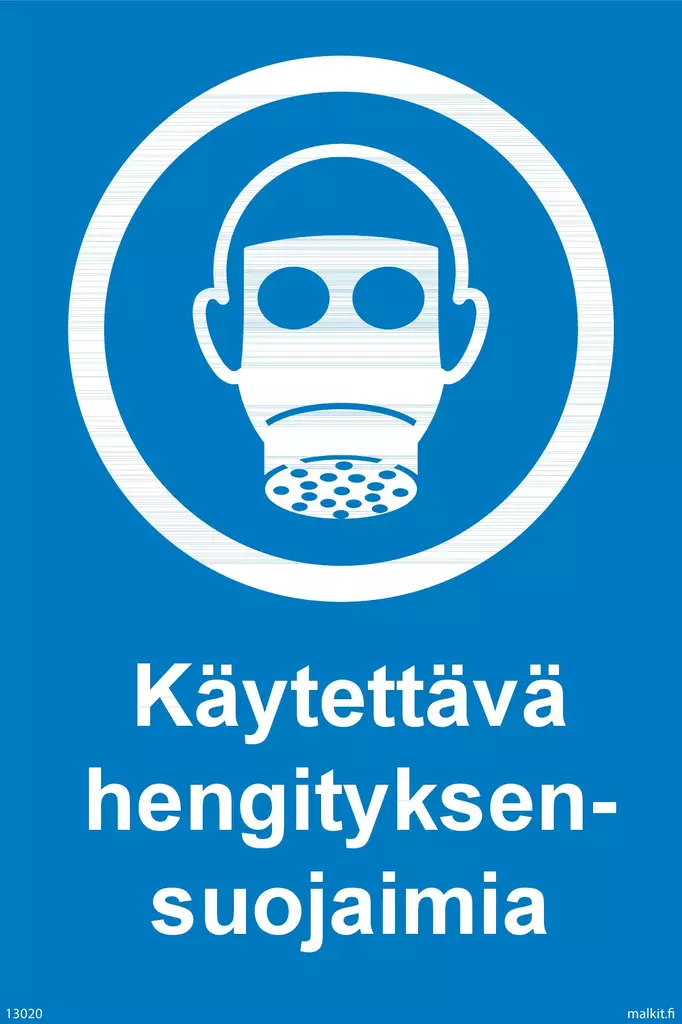 Käytettävä hengityksensuojaimia muovi 200 x 300 mm - Ohjekilvet - 72222 - 1