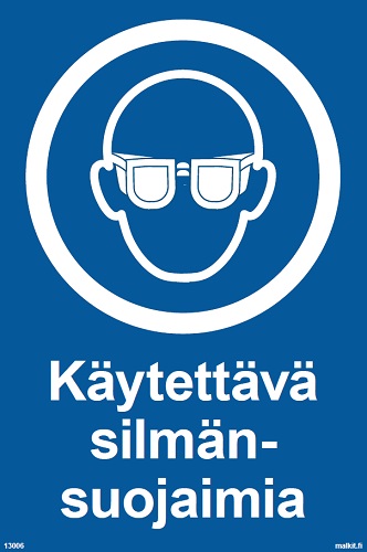 Käytettävä silmiensuojaimia muovi 200 x 300 mm - Ohjekilvet - 66442 - 1