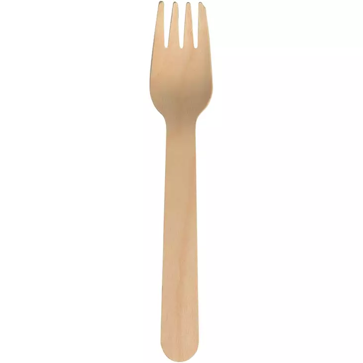 Kertakäyttö haarukka Abena 100 kpl puinen - Kertakäyttöastiat - 70072 - 1