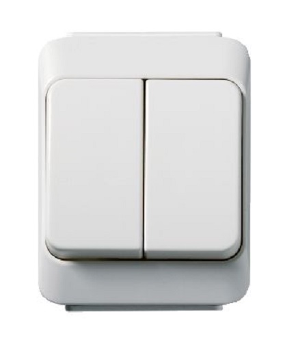 Kytkin Artic 5 IP 44 pinta-asennettava valkoinen - Sähköasennustarvikkeet - 57372 - 1