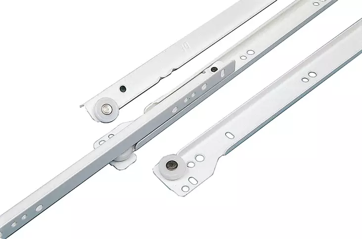 Laatikonohjain teräs valkoinen - Kiintokalusteiden tarvikkeet - 67682 - 1