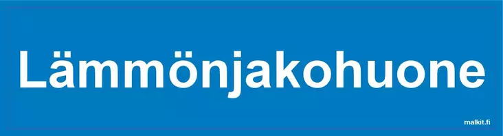 Lämmönjakohuone tarra 200 x 50 mm - Kiinteistökilvet - 70142 - 1