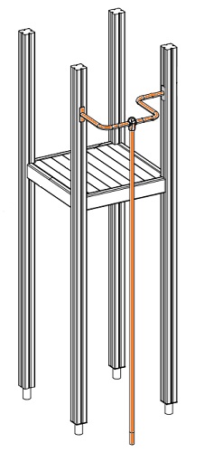 Palomiehentanko +1470 mm lähtötasolle 007441SP Lappset - Leikkivälineiden varaosat - 67282 - 1