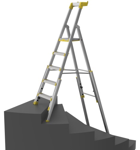 Porrastikkaat Wibe Prof 55S-5S portaisiin 5-askelmainen - Kiipeilyesteet, Tikkaat, Portaat - 68902 - 1