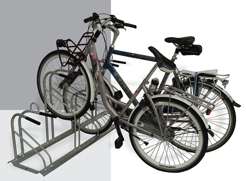 Pyöräteline Ideal 2.0 runkolukitussilmukalla 240 cm sinkitty 6-paikkainen - Pyörätelineet, Pyöräkatokset - 68472 - 1