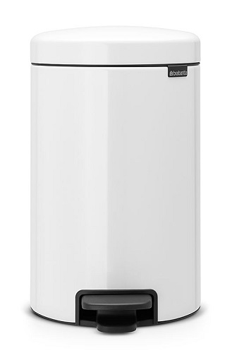 Roska-astia polkimella Brabantia NewIcon 12 L valkoinen, sisäastia metalli - Roskakorit, poljinastiat - 56882 - 1