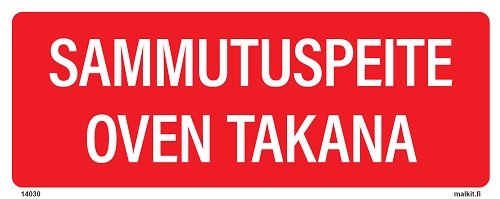 Sammutuspeite oven takana tarra 200 x 80 mm - Paloalan kilvet - 66412 - 1