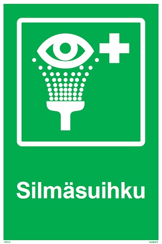Silmäsuihku muovi 200 x 300 mm - Ensiapukilvet - 65782 - 1