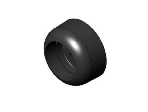 Suoja-aluslevy Ø 45 musta 905090 Lappset varaosa - Leikkivälineiden varaosat - 61032 - 1