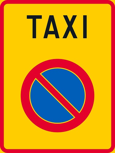 Taksiasema-alue C41 liikennemerkkialumiini R1 600 x 800 mm - Kielto- ja rajoitusmerkit - 68162 - 1