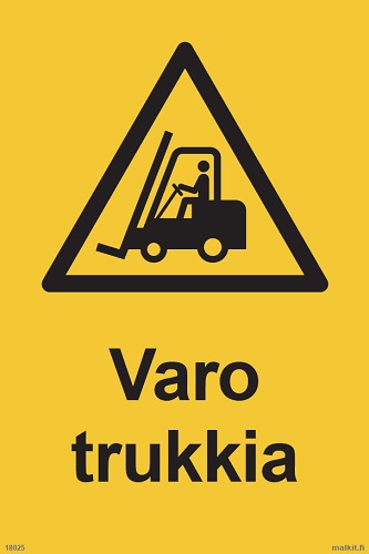 Varo trukkia muovi 200 x 300 mm - Varoituskilvet - 67112 - 1