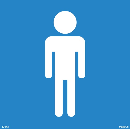 WC Miehet symboli opaste - Kiinteistökilvet - 67152 - 1