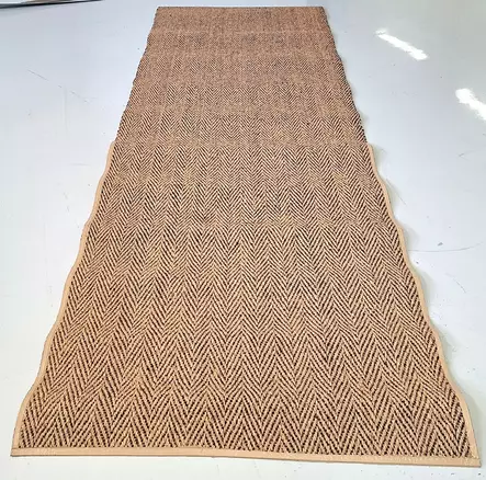 Käytävämatto kookos 120 x 330 cm kaksipuoleinen väri natur / ruskea kumikanttaus - Outlet - 75473 - 1