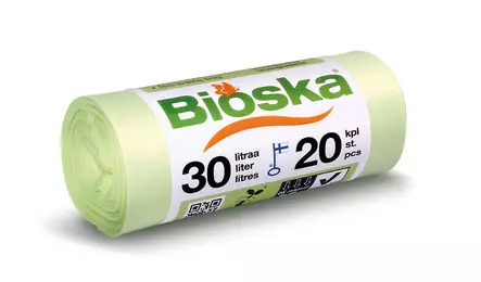 Bioska 30 L Plastiroll 1991 20 kpl/rll, 15 rll/ltk - Jätesäkit, Roskapussit - 5793 - 1