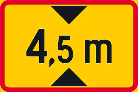 Liikennemerkin lisäkilpi Vapaa korkeus H7 - Liikennemerkin lisäkilvet - 68643 - 1