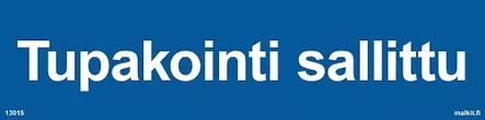Tupakointi sallittu tarra 200 x 50 mm - Ohjekilvet - 66453 - 1