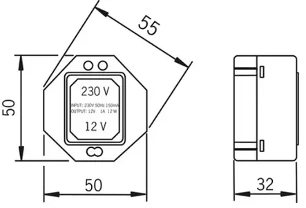 Virtalähde 230 / 12 VDC 1A Oras Electra 199275 - Oras varaosat - 64683 - 2