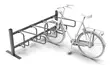 Pyöräteline CubiQ Standard 4-pp pinta-asennettava 1645 mm SPM+RAL 7024 - Maahan kiinnitettävät pyörätelineet - 76123 - 3