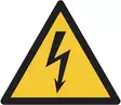 Jännitteinen kolmiosymboli tarra 50 mm - Sähköalan kilvet - 66973 - 1
