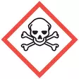 Välittömästi myrkyllinen GHS06 tarra 100 x 100 mm - Varoituskilvet - 65343 - 1