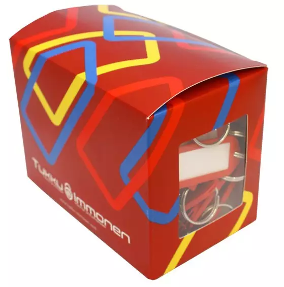 Avaimenperä punainen 100 kpl / pkt - Avainkaapit, avaimenperät ja avainketjut - 70363 - 1