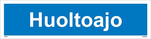 Huoltoajo muovi 300 x 100 mm - Kiinteistökilvet - 72603 - 1