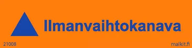 Ilmanvaihtokanava VSS muovi 120 x 30 mm - Väestönsuojan opasteet - 74443 - 1