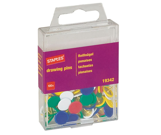 Ilmoitustaulun nasta 8 mm / 100 kpl rasia - Ilmoitustaulut sisäkäyttöön - 14533 - 1