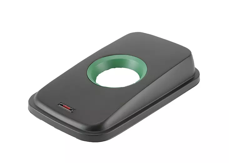 Jäteastian kansi Geo lajittelu pyöreä suuaukko vihreä 29 x 49 x 9 cm - Roskakorit, poljinastiat - 5423 - 1