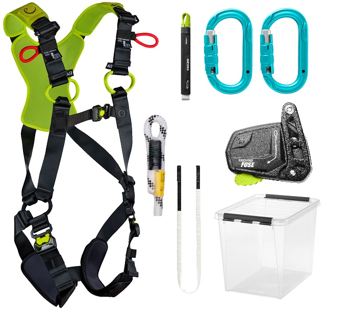 Kattotyöpakkaus Edelrid Fuse 30 m L-XL aurinkopaneeliasentajille - Putoamissuojain valmispakkaukset - 71913 - 1