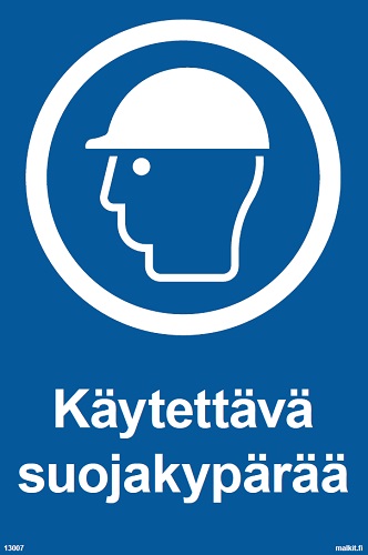 Käytettävä suojakypärää muovi 200 x 300 mm - Ohjekilvet - 66443 - 1