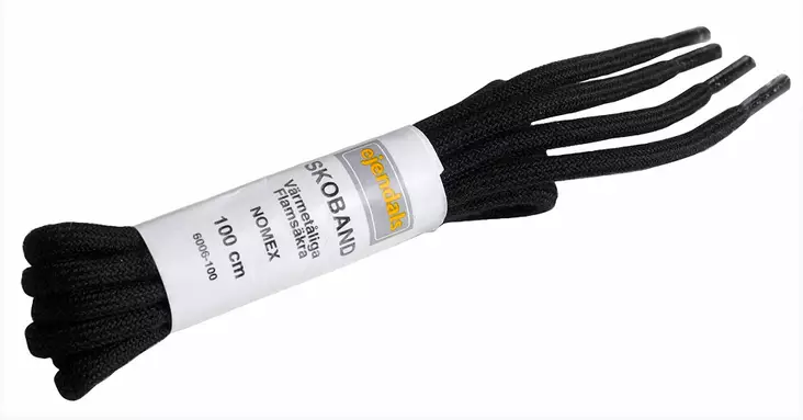 Kengännauhat 6006 Nomex 100 cm musta - Kengännauhat, kenkien hoitotuotteet - 57803 - 1